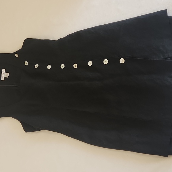 Spiegal Black Vintage Sleeveless Linen Blend Dress. Size 4 - Picture 9 of 9